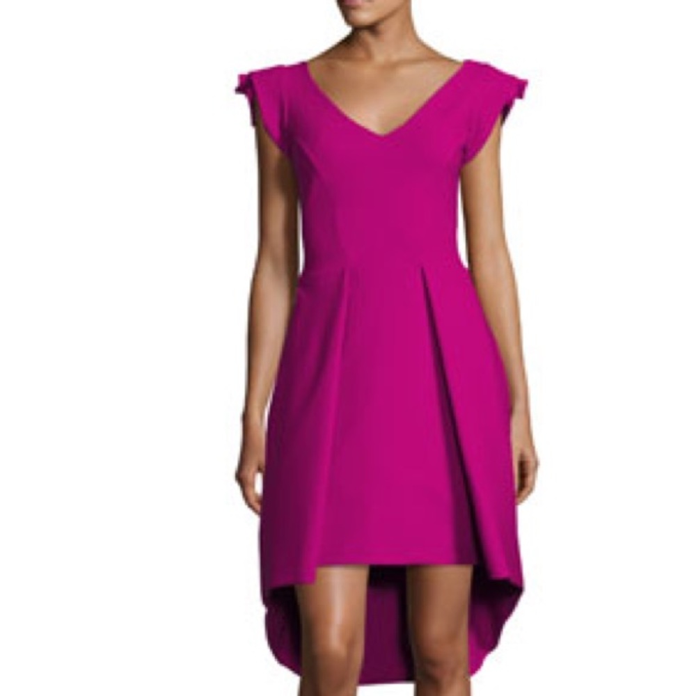 Chiara Boni La Petite Robe Lione Hi Lo Ruffle Dress in Cyclamen (Pink) S… - Picture 5 of 6